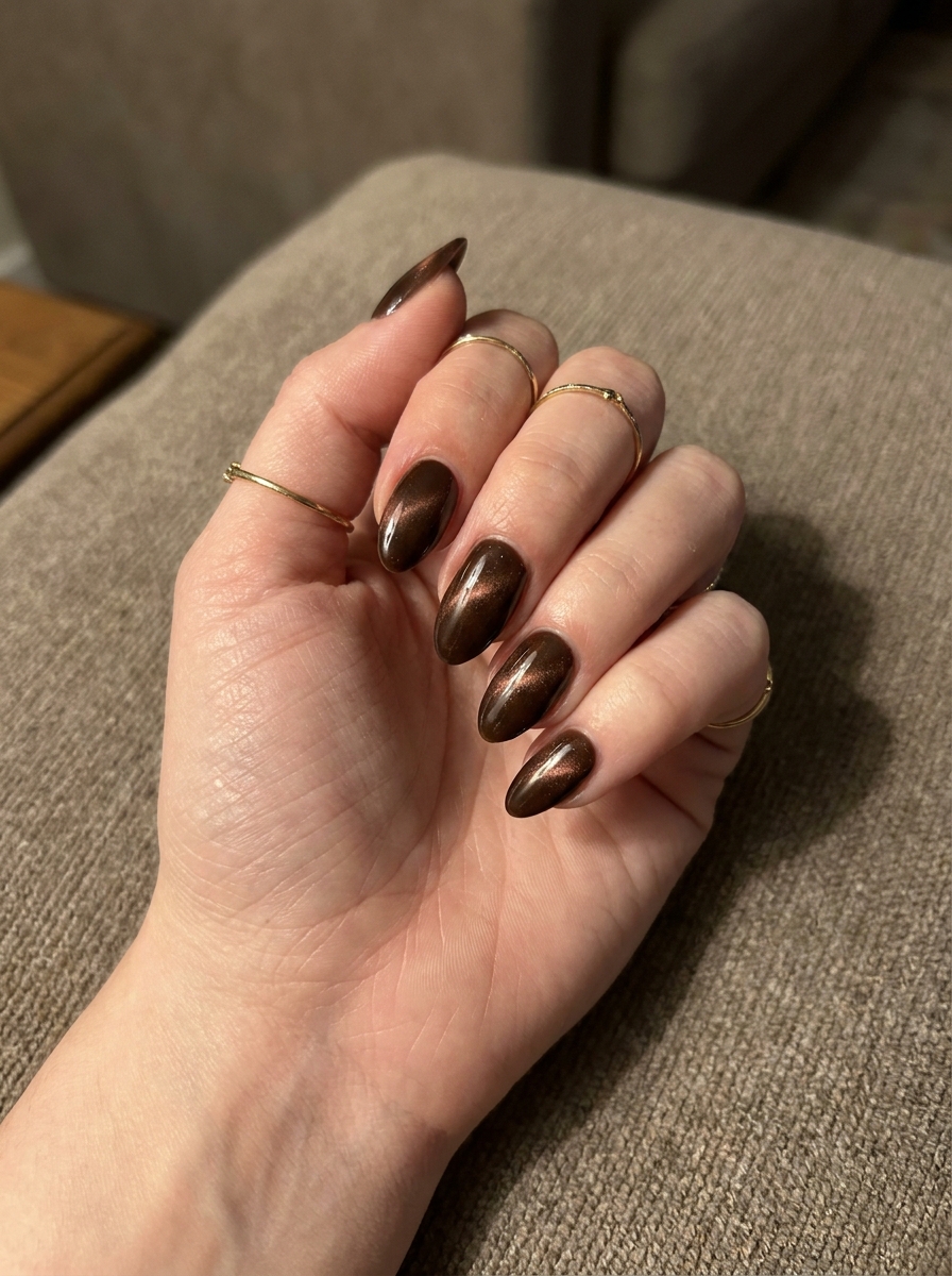Brown Cat Eye Nails – gepflegte Nagelidee 2026